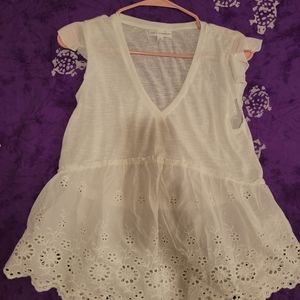 Juniors white tank top